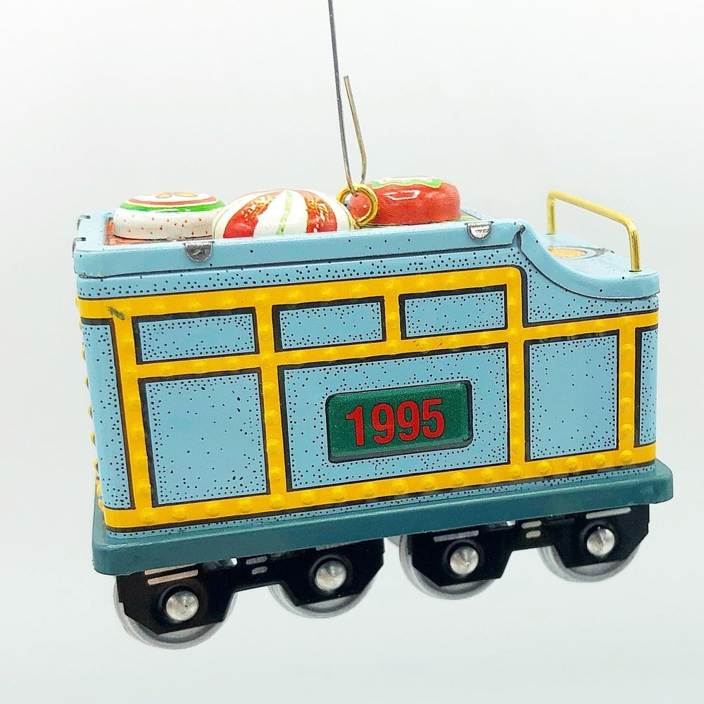 Yuletide Central 1995 Hallmark Ornament Tin Train Car